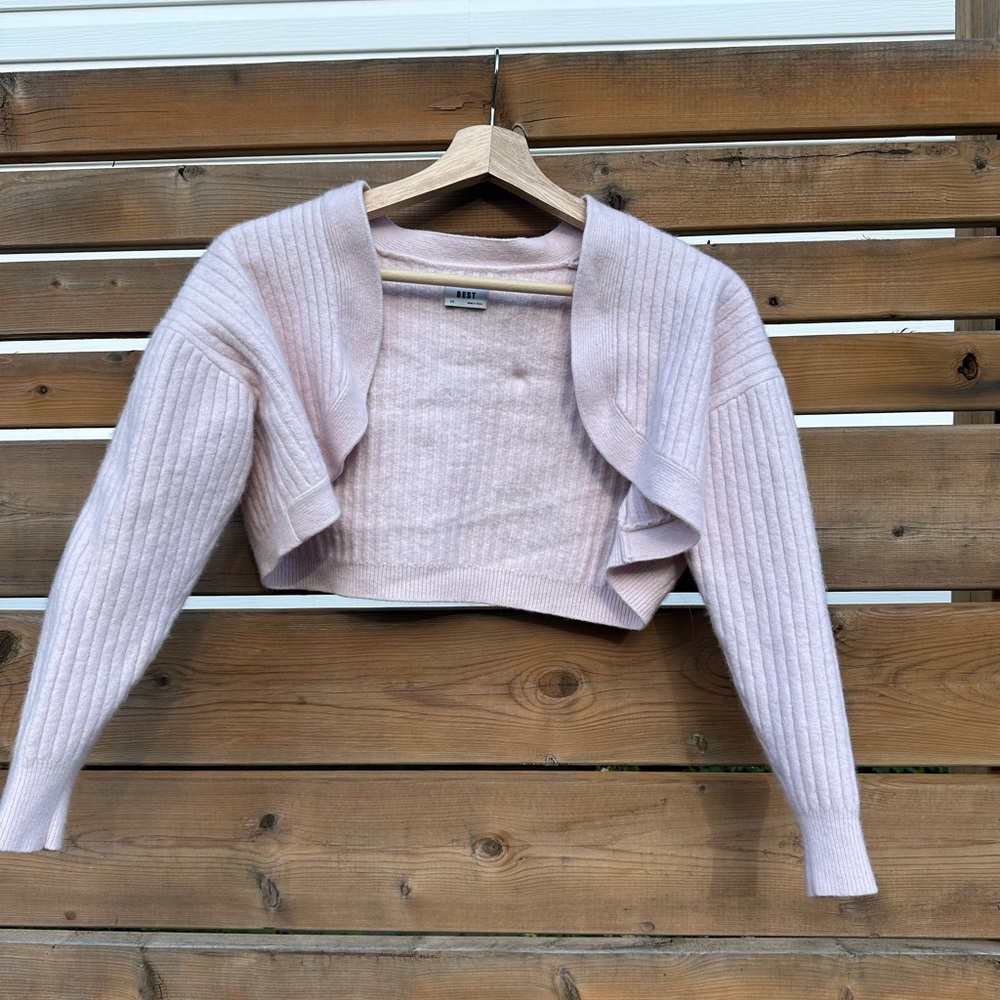 sunday best pink wool bolero